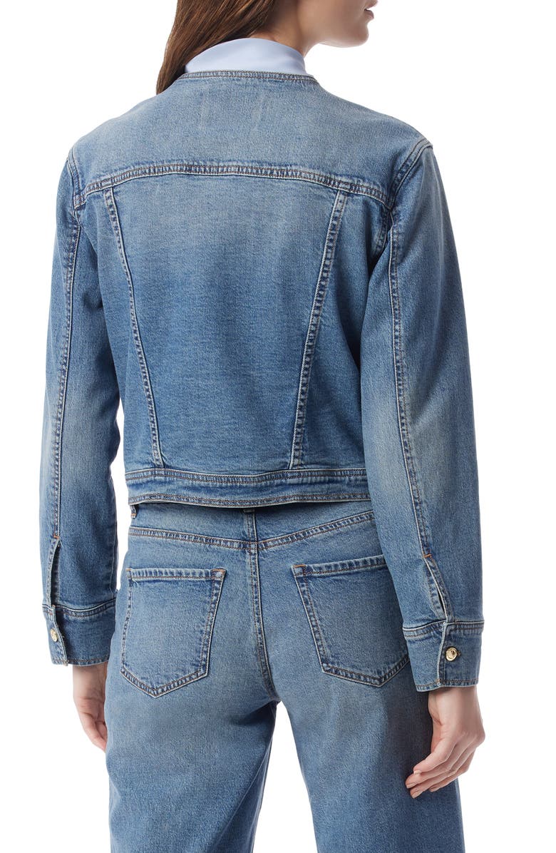 DO by Dee Ocleppo Amy Collarless Denim Jacket, Alternate, color, Blue Beam