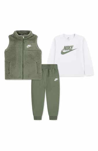 Nike Kids' Club High Pile Fleece Vest, Long Sleeve T-Shirt & Pants Set