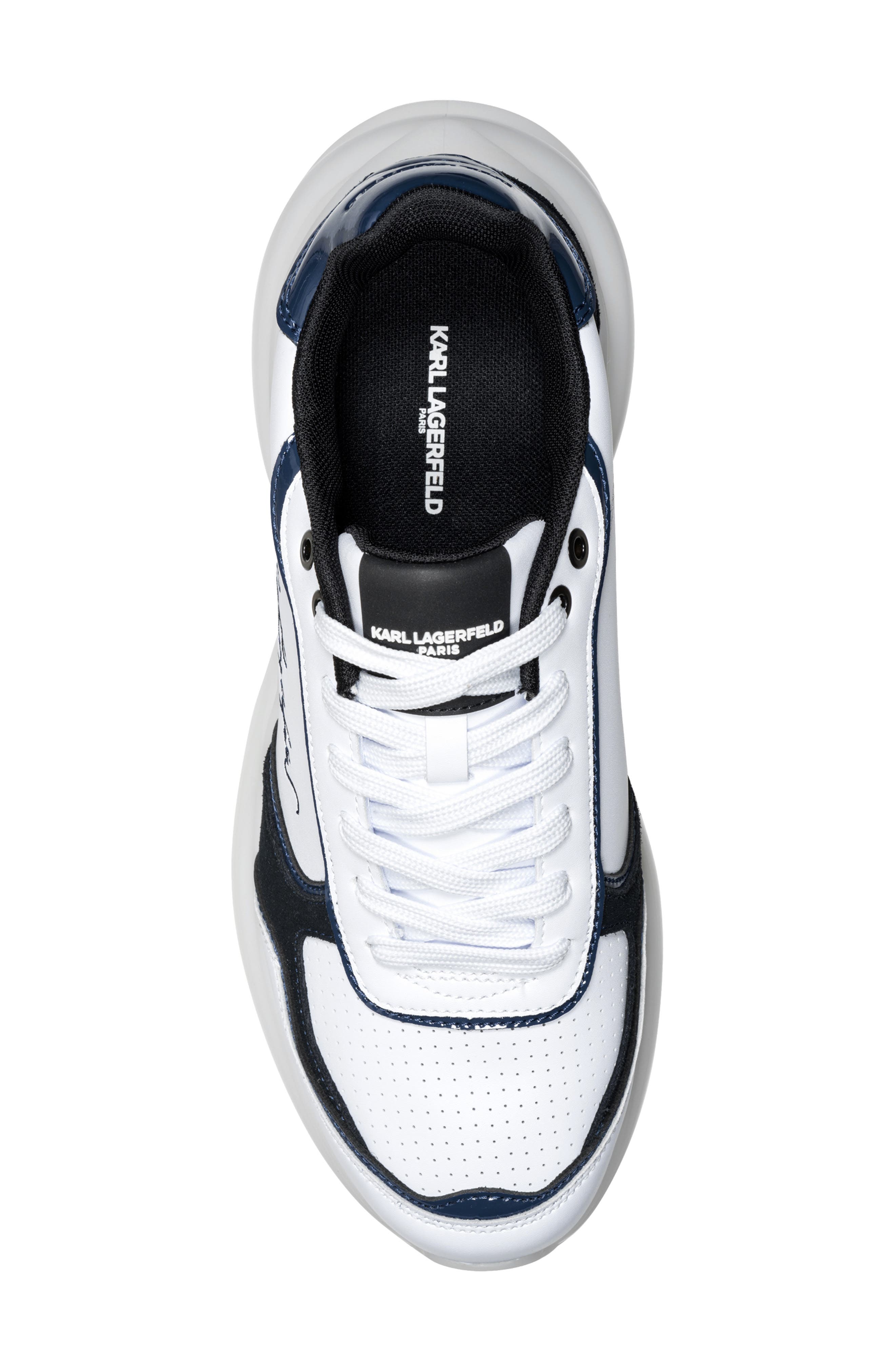 Gatan Side Logo Sneaker, Alternate, color, WHITE/BLUE