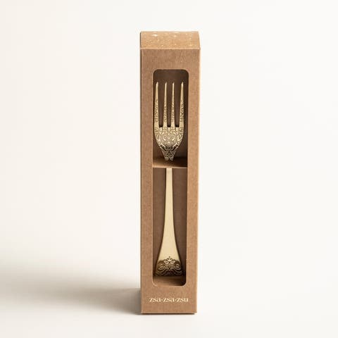 Dume Patterned Steel Dinner Fork Set Of 4