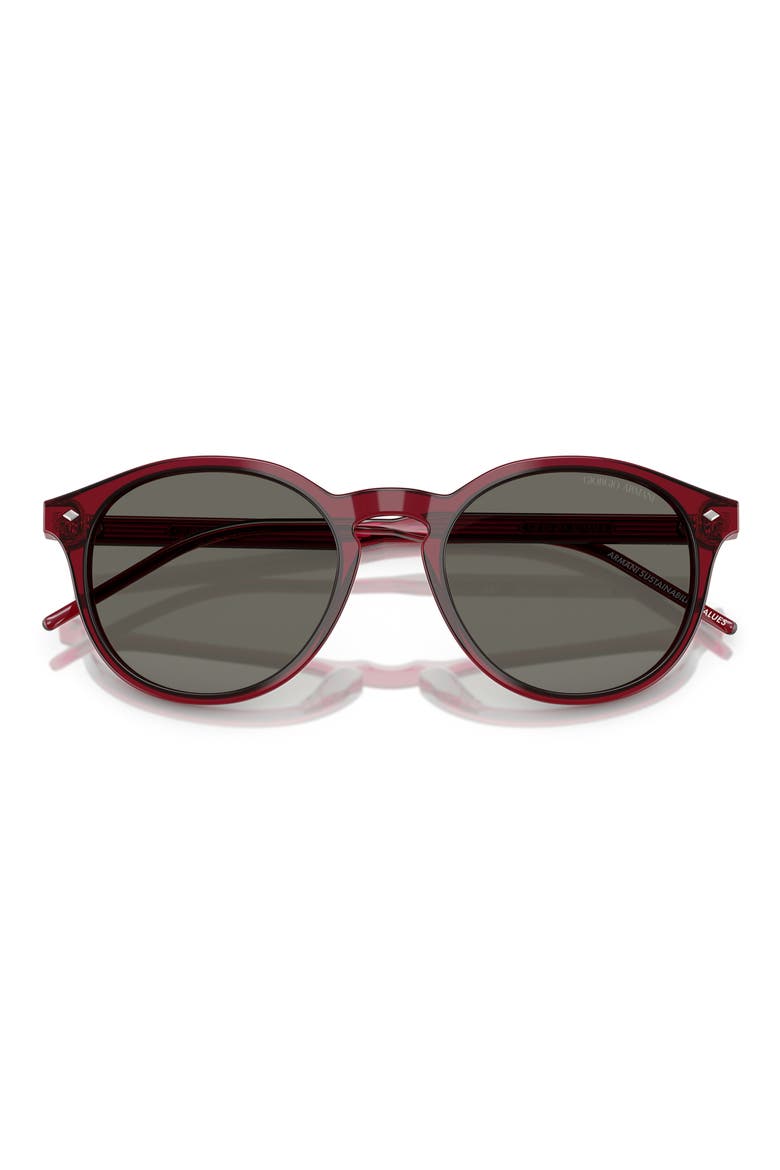 52mm Phantos Sunglasses, Alternate, color, TRANSPARENT BORDEAUX / GREY