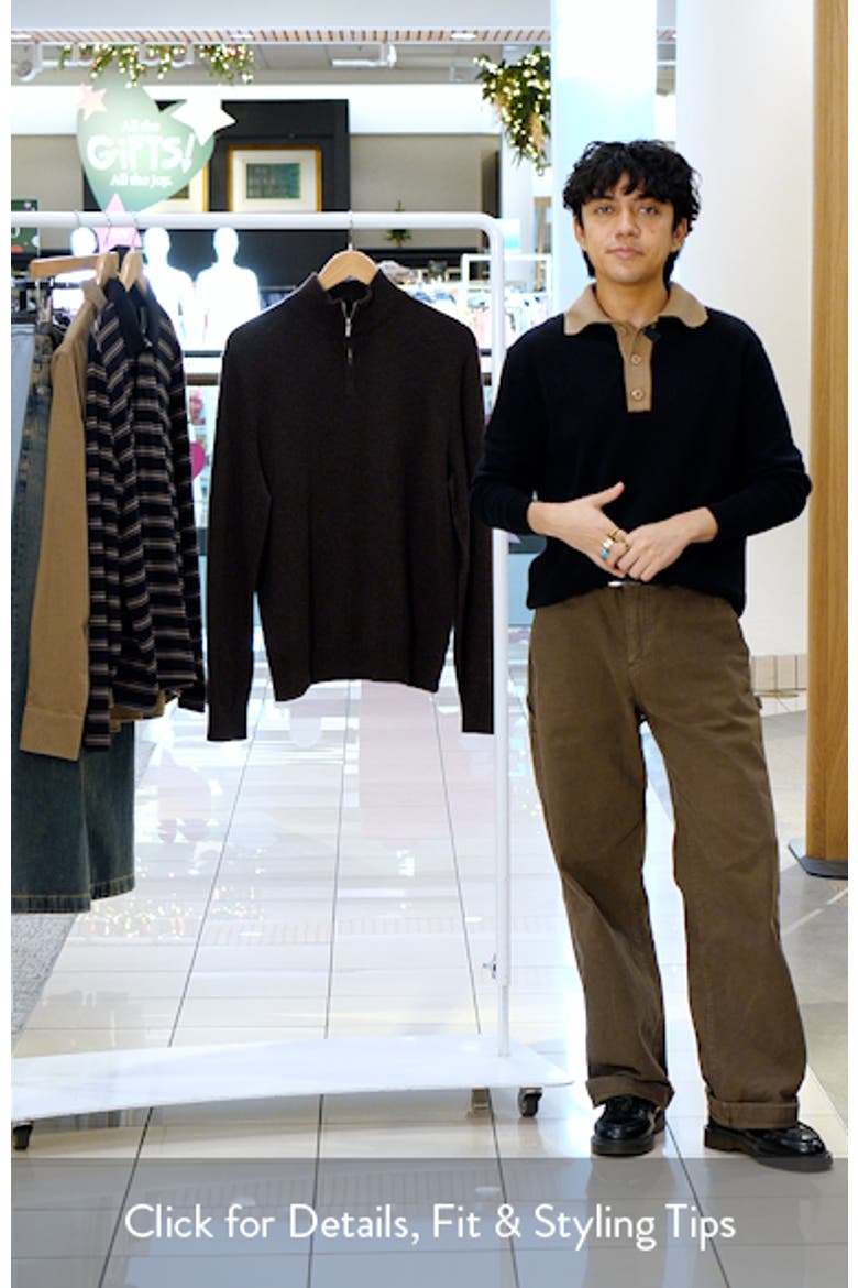 Hilles Quarter Zip Cashmere Sweater video