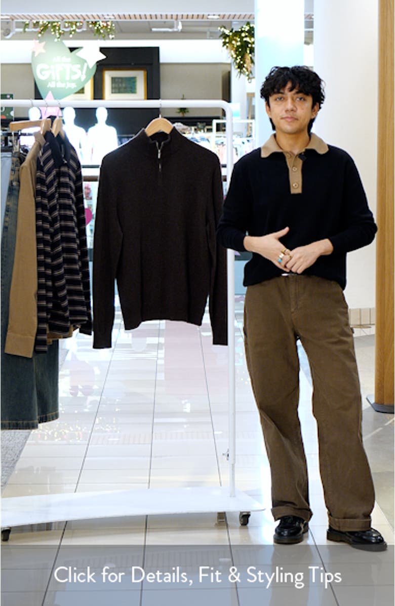 Hilles Quarter Zip Cashmere Sweater, sales video thumbnail