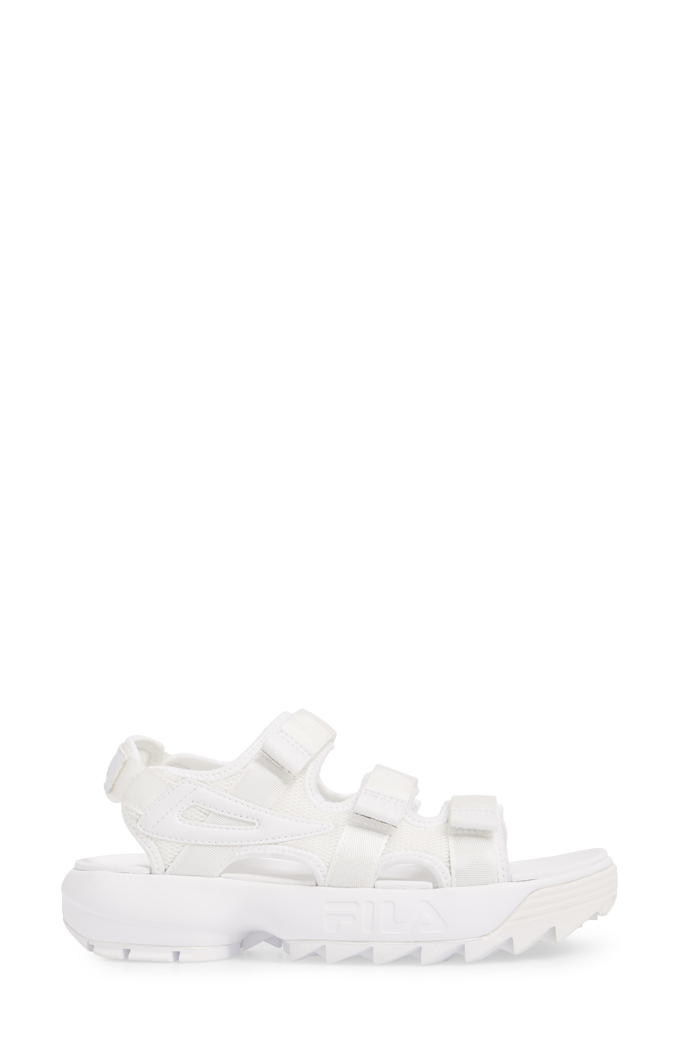 Disruptor Sandal, Alternate, color, WHITE/ WHITE/ WHITE