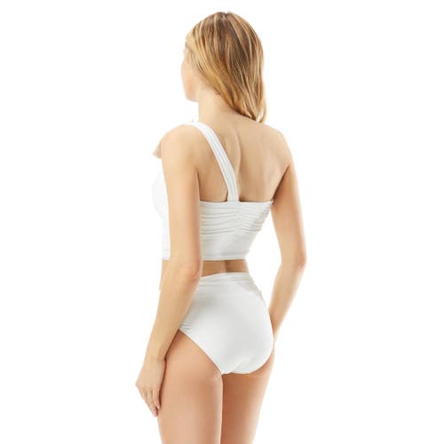 CARMEN MARC VALVO CARMEN MARC VALVO ONE SHOULDER CROPPED BIKINI TOP 