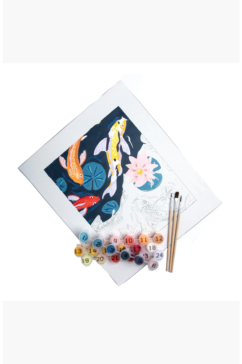 Koi Fish Paint by Numbers Kit, Alternate, color, Multicolor