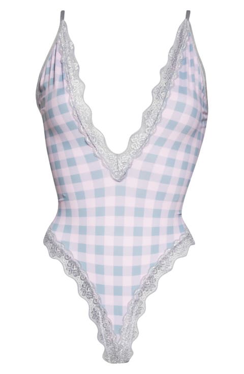 Strappy Back Gingham Teddy