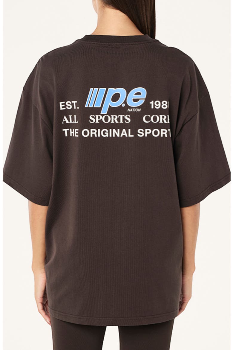 Glide Oversize Organic Cotton T-Shirt, Alternate, color, COFFEE
