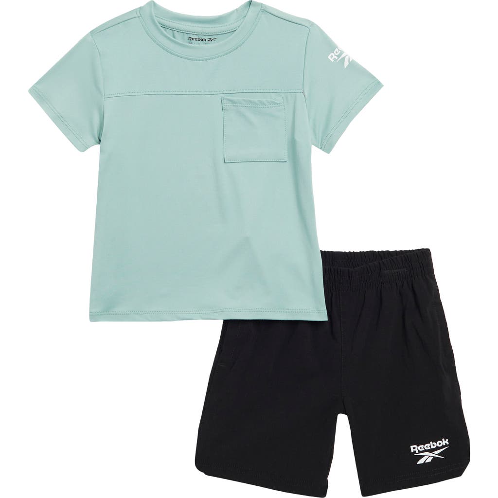 Reebok Kids' Pocket T-shirt & Shorts Set In Sea Spray