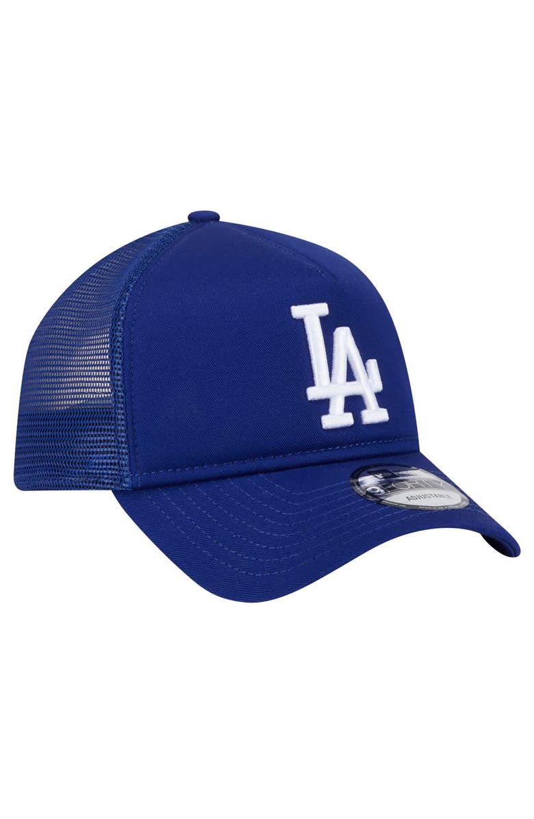 New Era Men's New Era Royal Los Angeles Dodgers 9FORTY A-Frame Trucker Adjustable Hat, Alternate, color, 