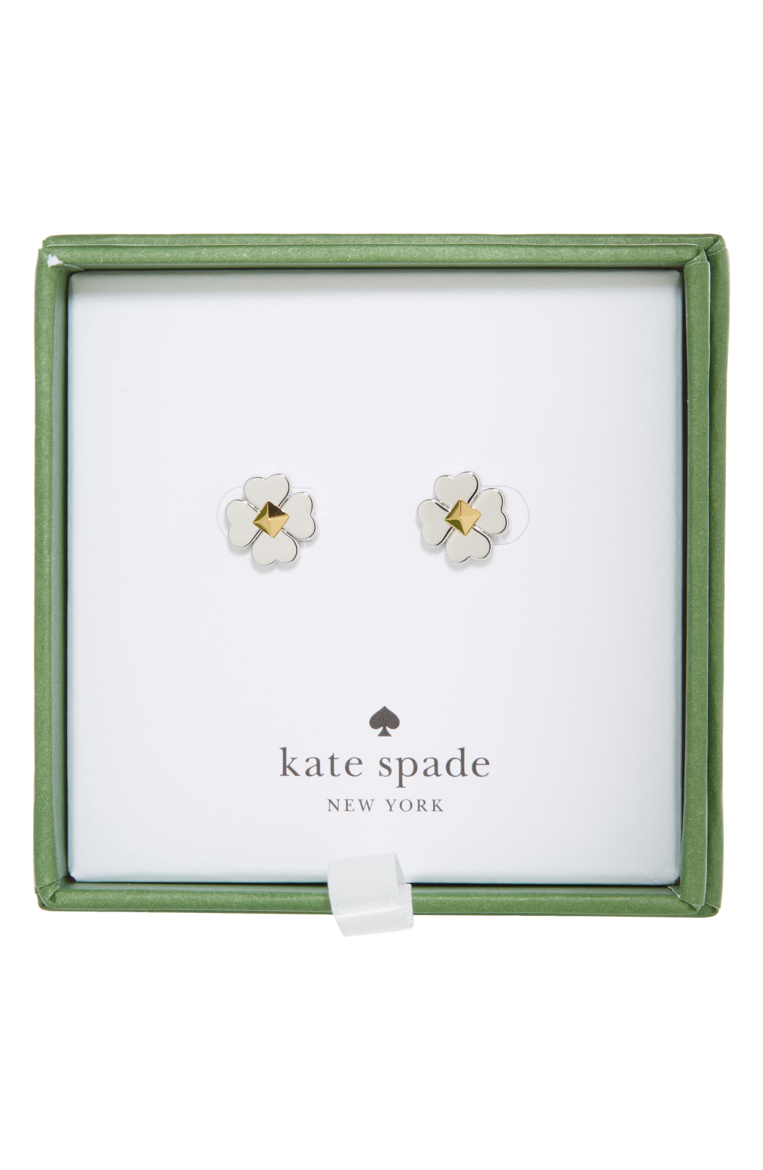 Kate Spade New York floral spade stud earrings