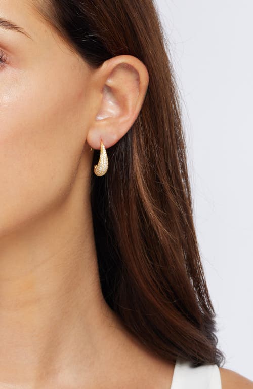 Nordstrom Scattered Cubic Zirconia Hoop Earrings In Gold