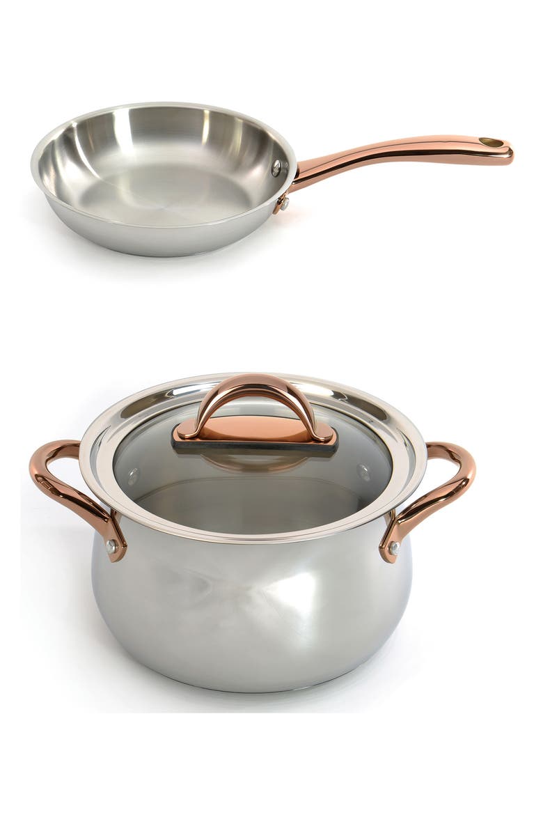 Ouro Gold 18/10 Stainless Steel 3-Piece Set, Main, color, SILVER