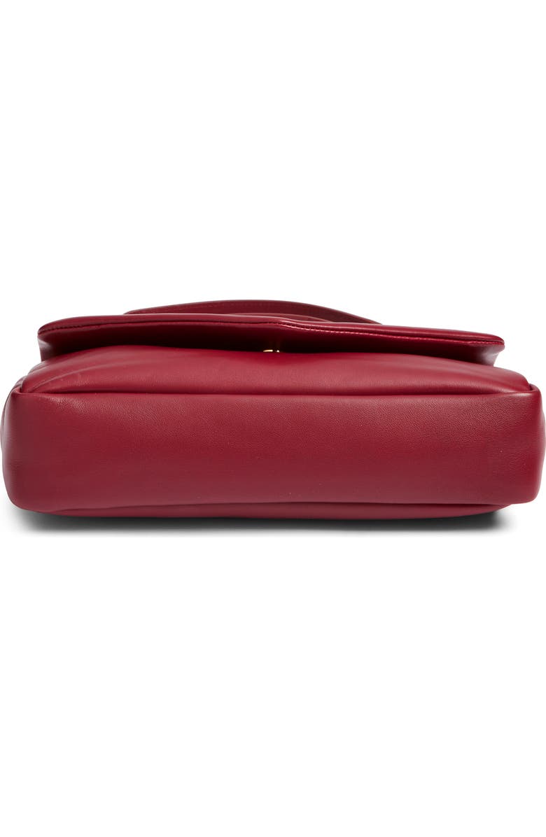 Saint Laurent Calypso Lambskin Leather Shoulder Bag, Alternate, color, Rouge Merlot