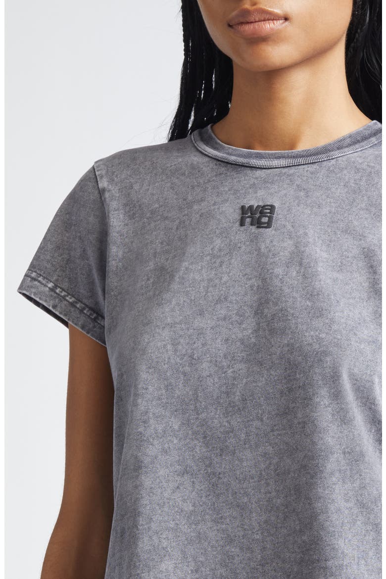 Puff Logo Shrunken Cotton Jersey T-Shirt, Alternate, color, WASHED GRANITE