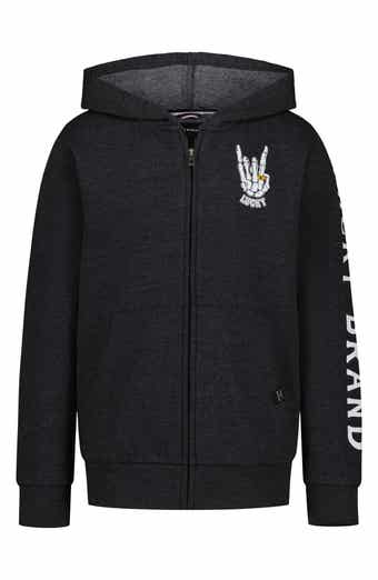 Kids' Skelly Hand Graphic Full Zip Hoodie