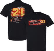 CHECKERED FLAG Men's Checkered Flag Sports Black Josh Berry Name & Number T-Shirt