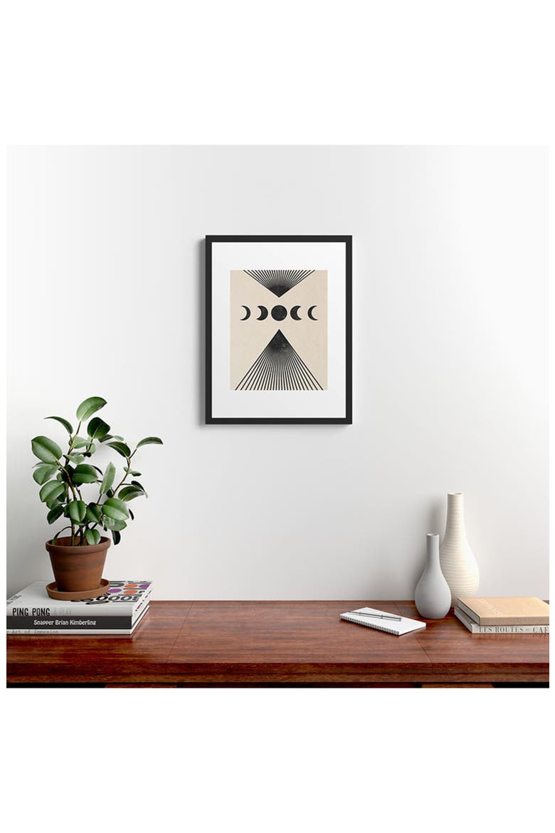 'Moon Phases' by Emanuela Carratoni Framed Wall Art, Alternate, color, BLACK-WHITE