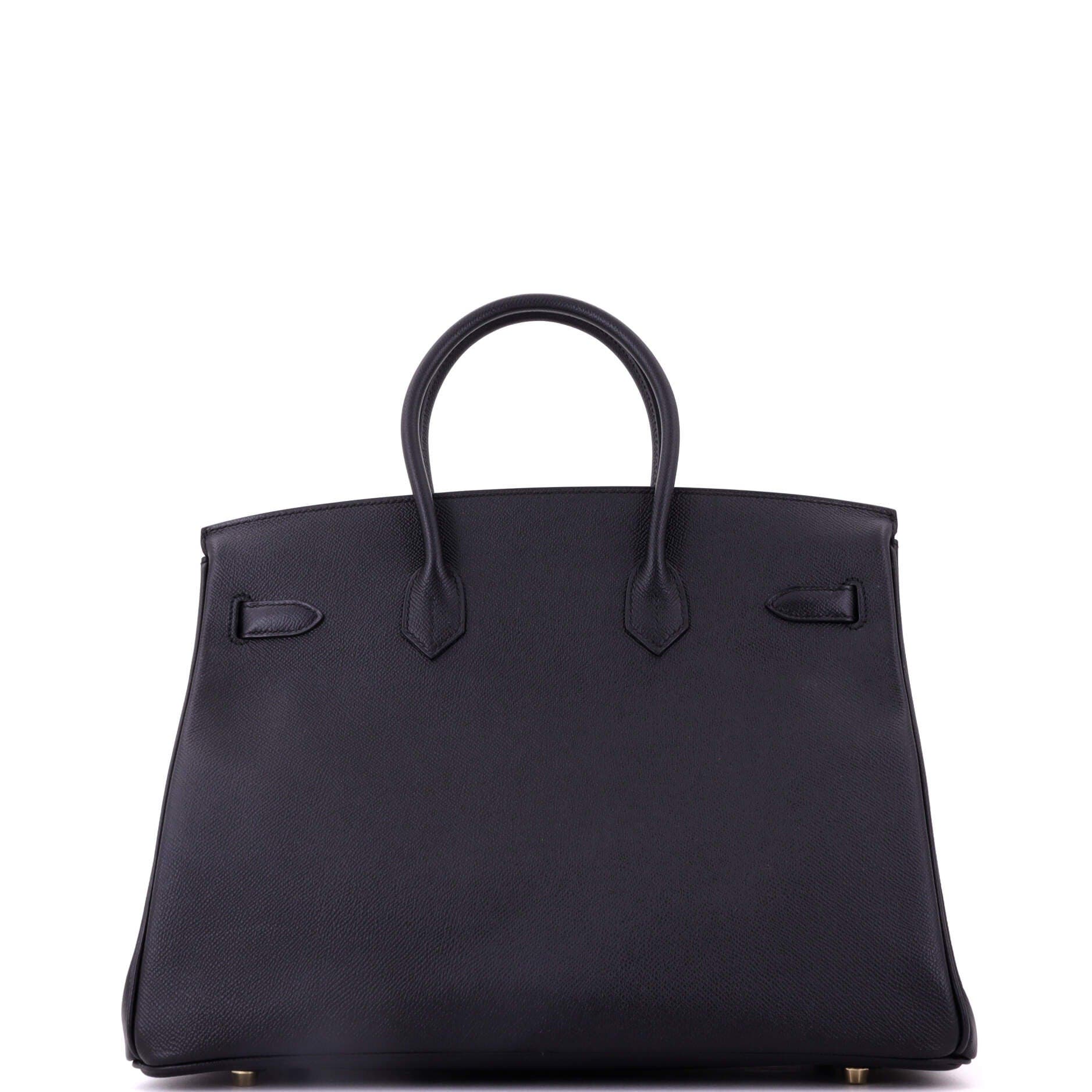 Birkin Handbag Black Epsom with Gold Hardware 35, Alternate, color, Black