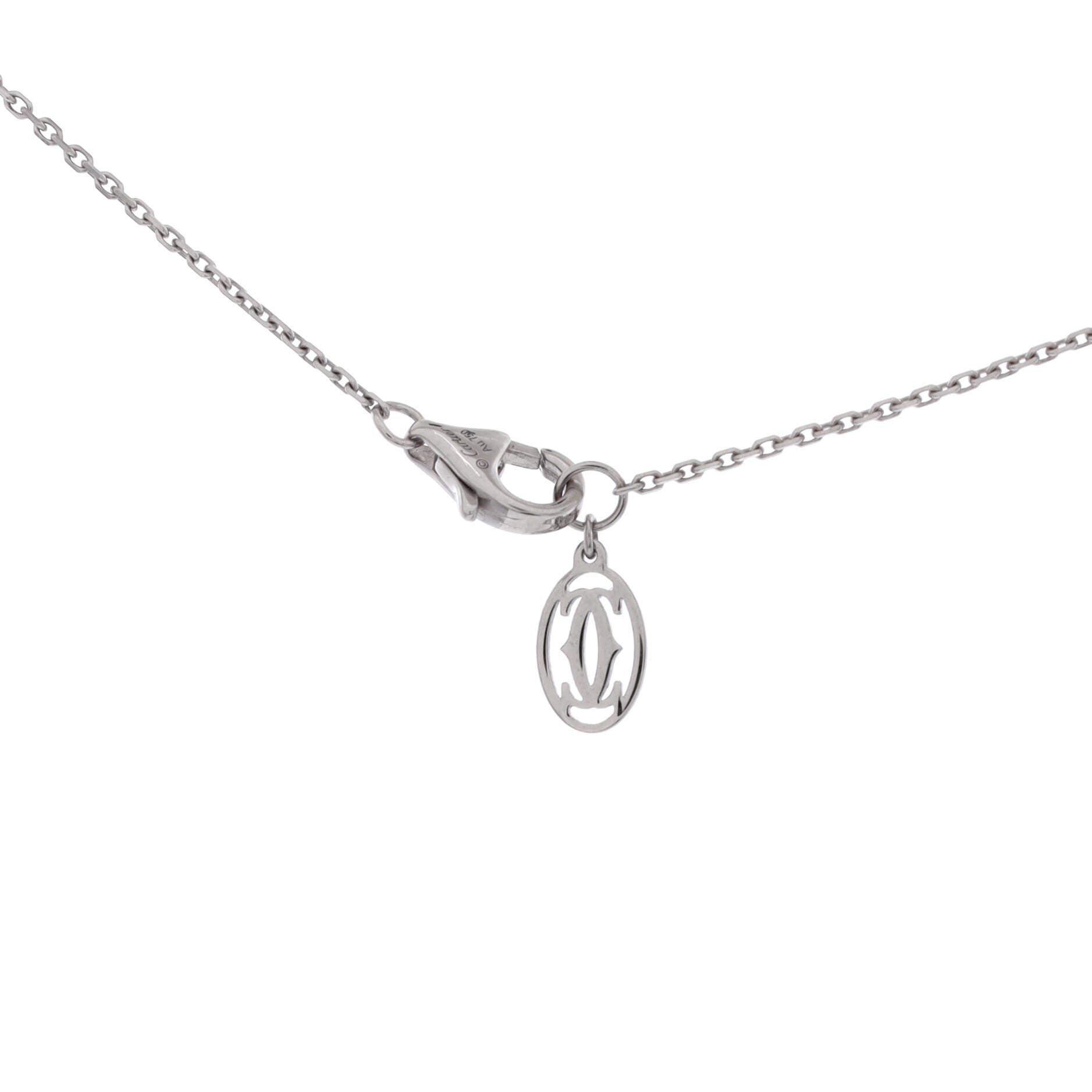 Cartier D'Amour Pendant Necklace 18K White Gold and Diamond XS, Alternate, color, Metallic Gold