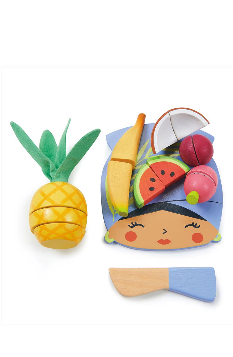 Tender Leaf Toys Tropical Fruit Cutting Board Playset, Main, color, Multi