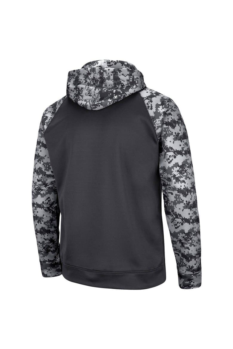 Men's Colosseum Charcoal San Jose State Spartans OHT Military Appreciation Digital Camo Pullover Hoodie, Alternate, color, Charcoal