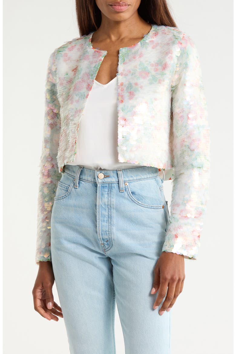 Arlene Sequin Jacket, Main, color, SEQUIN MARLENE BATIK IVORY