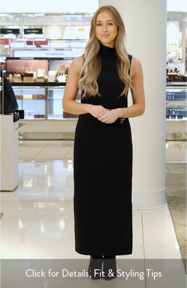 Turtleneck Sleeveless Knit Dress, sales video thumbnail