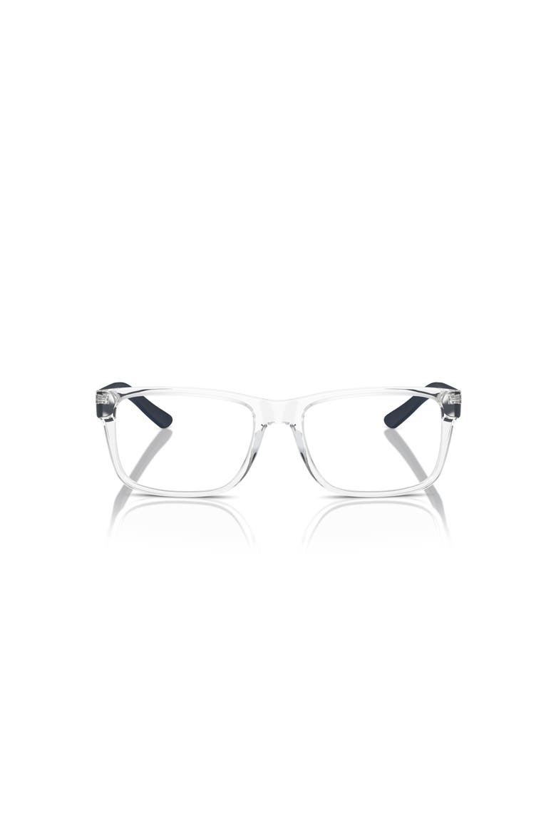 53mm Square optical glasses, Alternate, color, Transparent