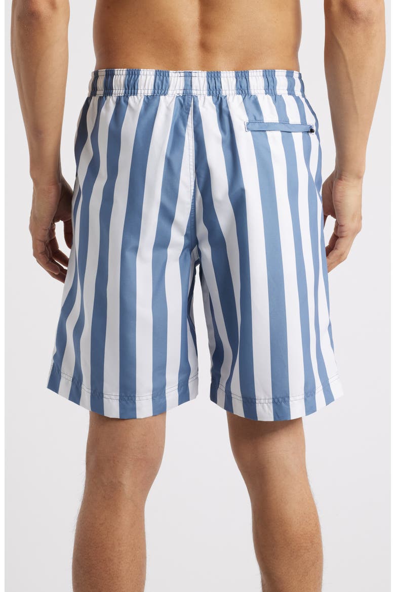8-Inch Polyester Classic Swim Trunks, Alternate, color, BLUE CHIP- WHITE RESORT STRIPE