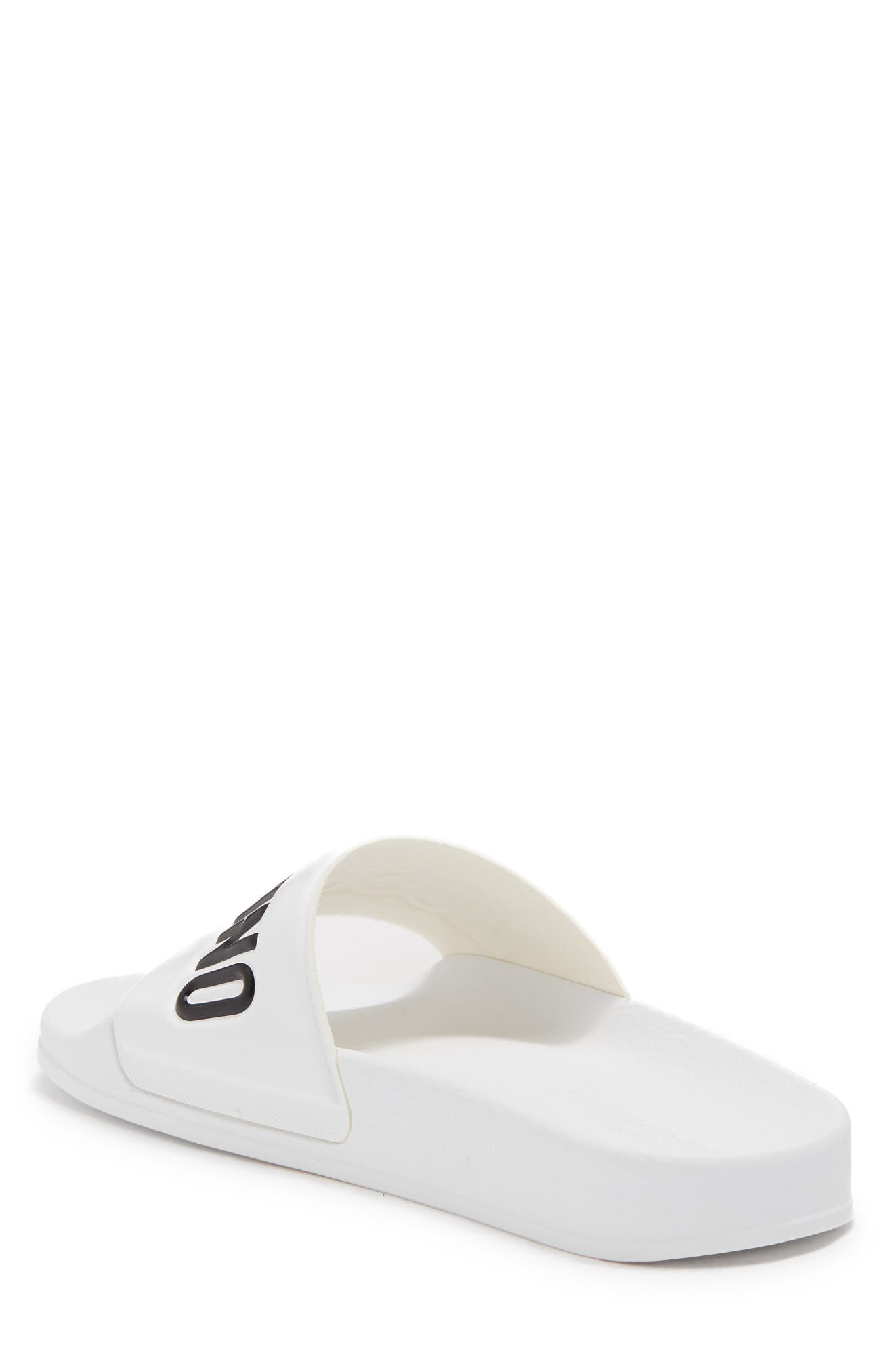 Moschino Logo Slide Sandal, Alternate, color, 