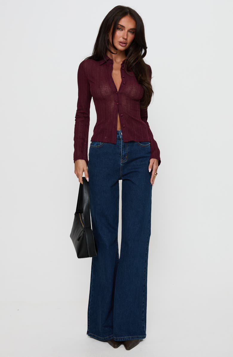 Princess Polly When You Sleep Knit Shirt, Alternate, color, Red