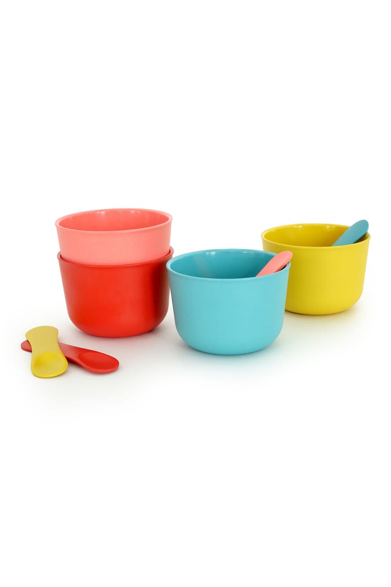 Bambino 8-Piece Biodegradable Bamboo Ice Cream Set, Alternate, color, MULTI
