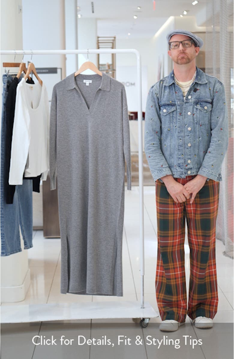 Long Sleeve Polo Maxi Sweater Dress
