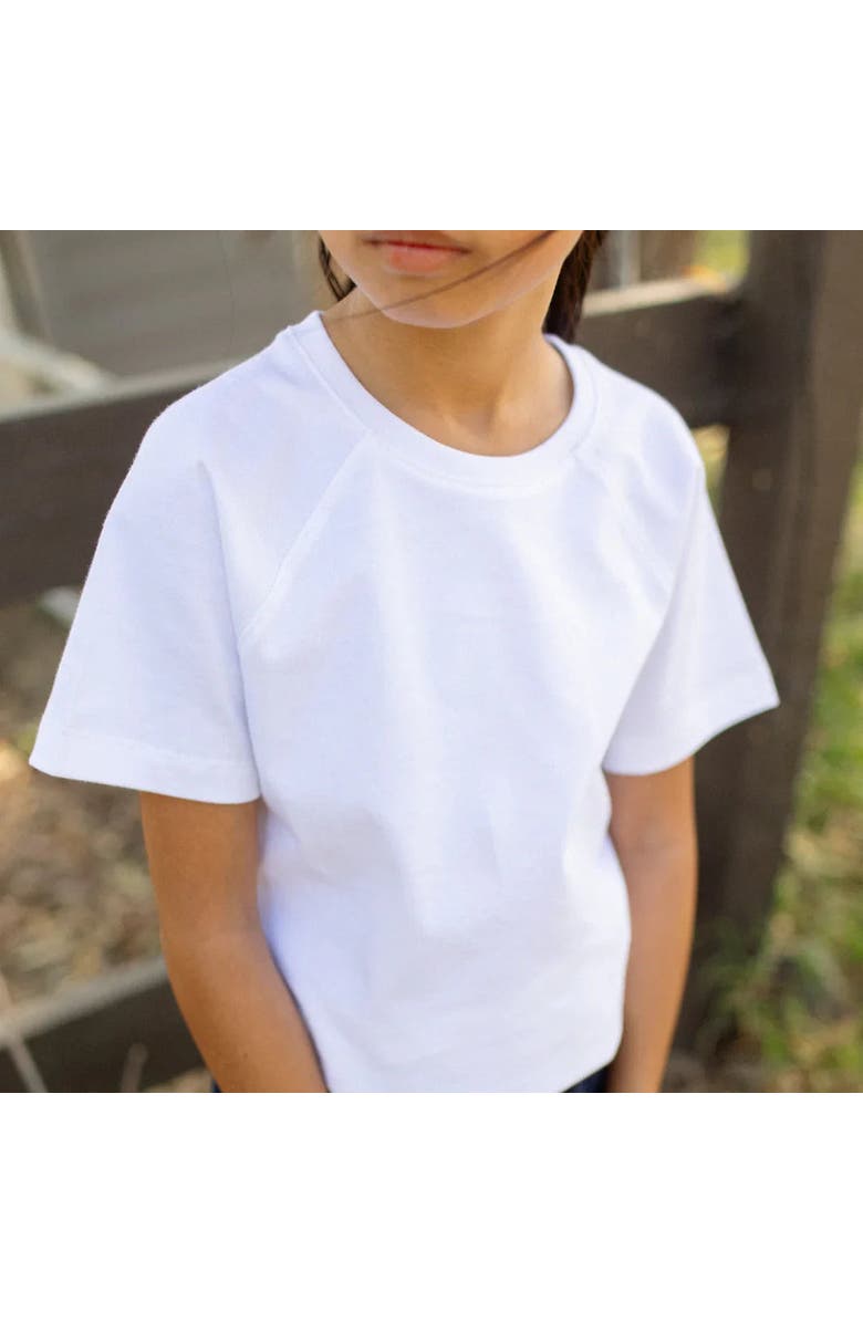 Jackalo Kids' Organic Cotton Raglan T-Shirt, Alternate, color, White