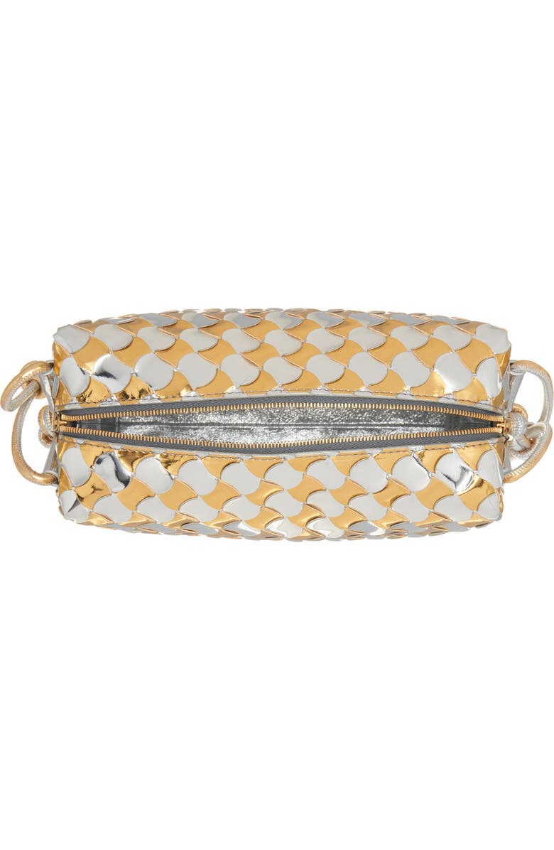 Bottega Veneta Small Pavimento Metallic Leather Crossbody Bag, Alternate, color,