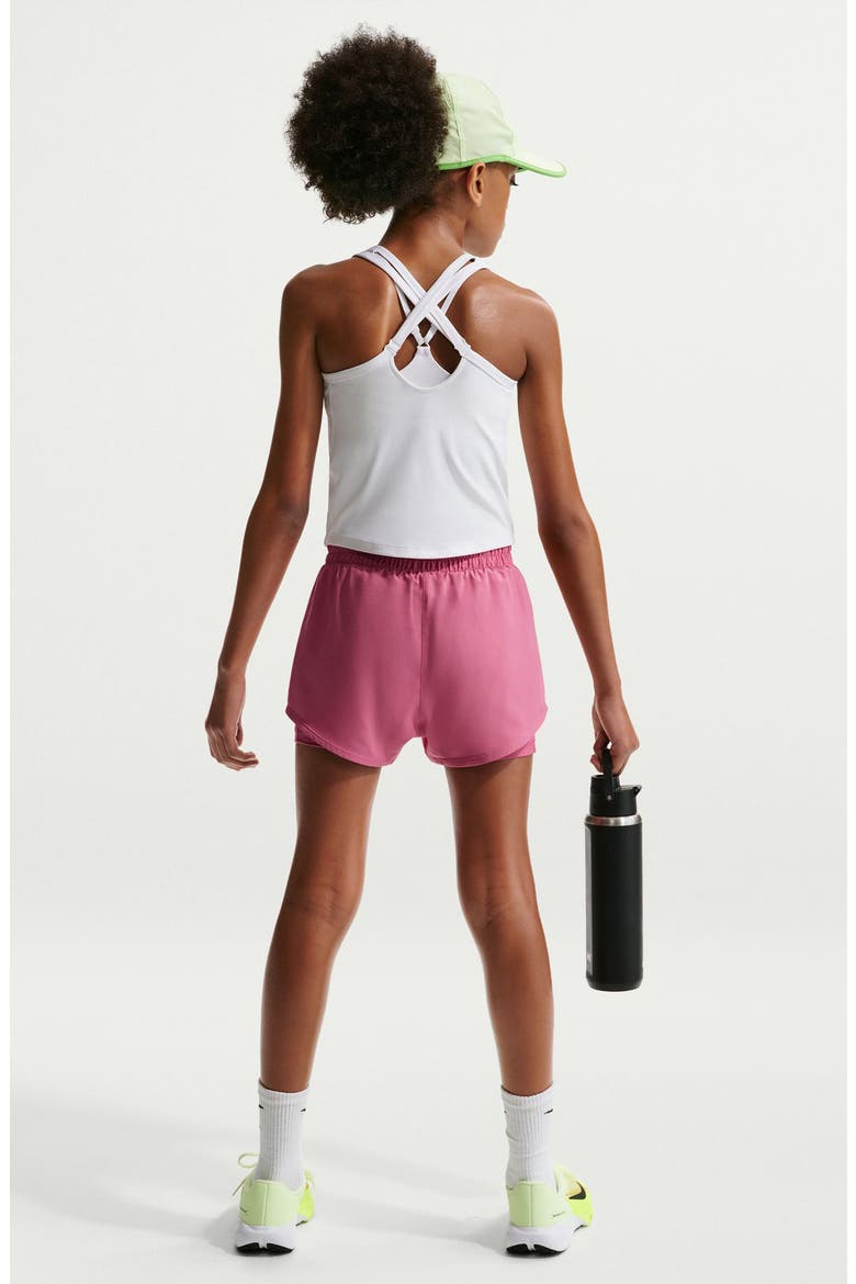 Kids' Dri-FIT 2-in-1 Athletic Shorts, Alternate, color, PEONY/ WHITE
