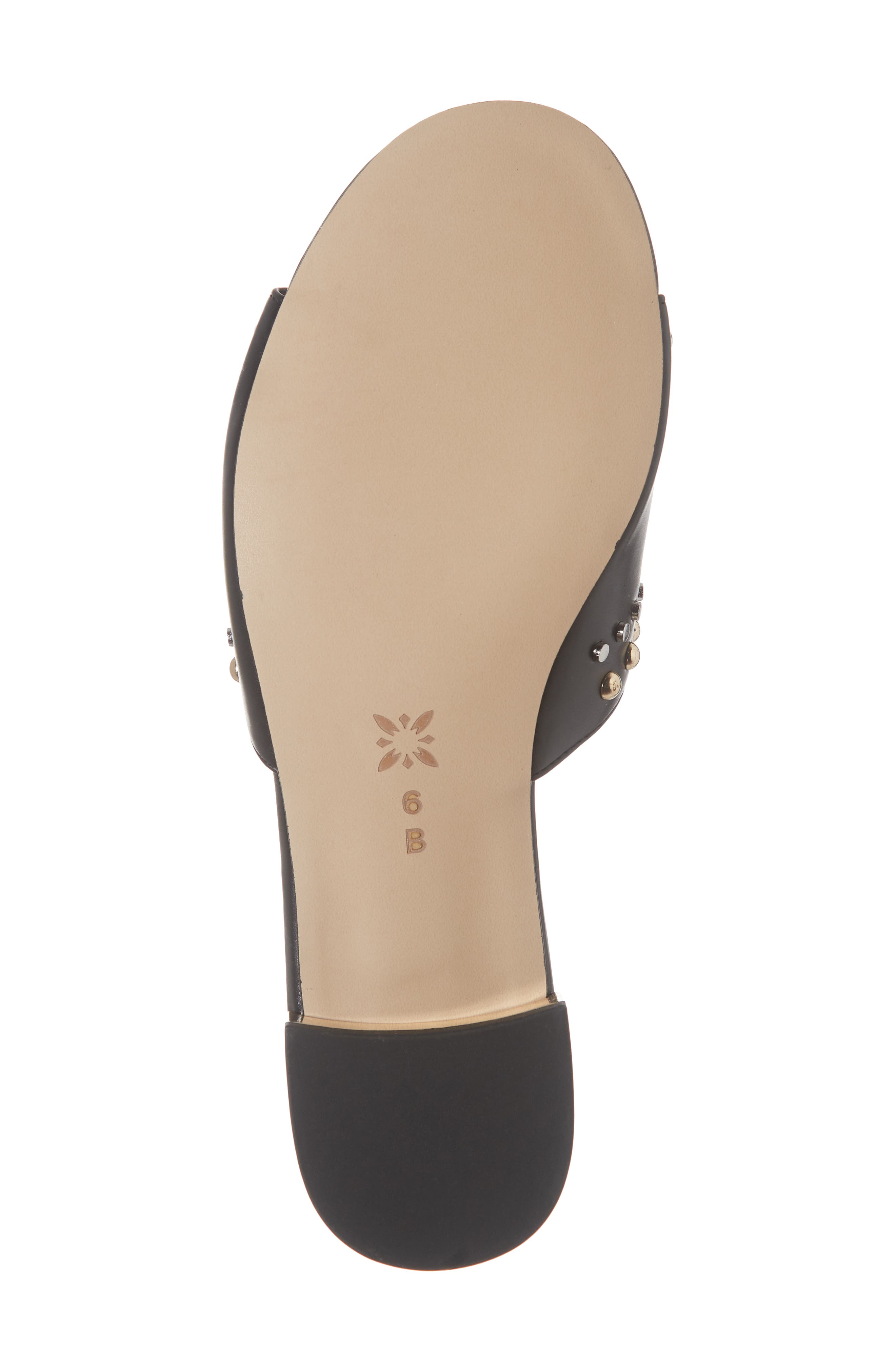 Devin Studded Slide Sandal, Alternate, color, BLACK FABRIC