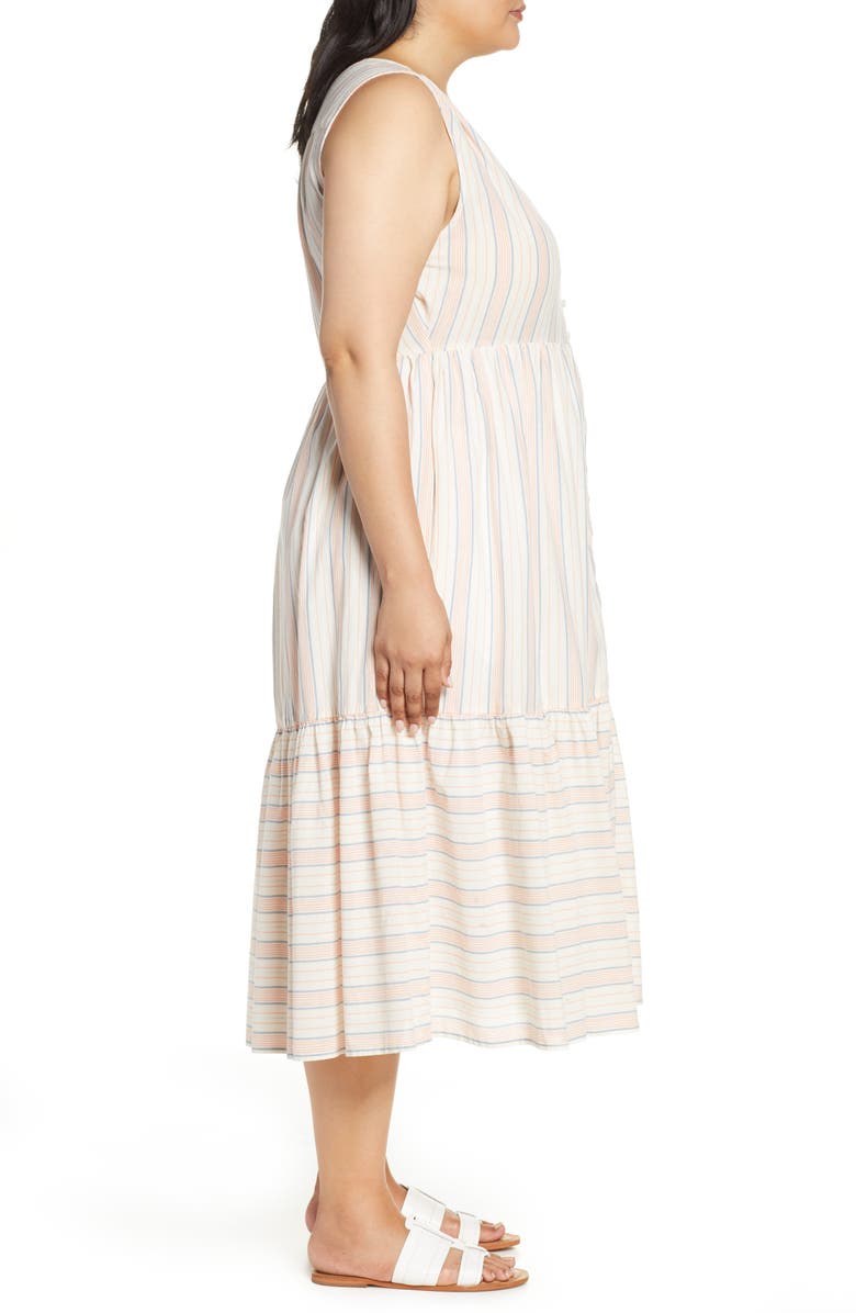 Lucky Brand Luna Button Midi Dress, Alternate, color, 