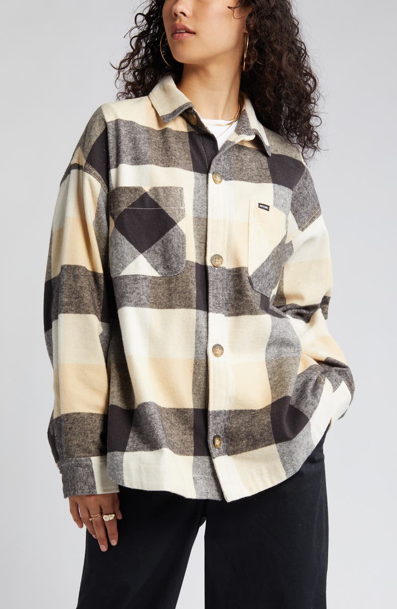 Rip Curl La Isla Plaid Flannel Button-Up Shirt, Alternate, color, 