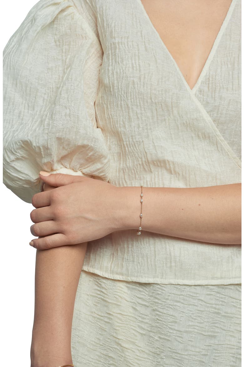 Keshi Pearl Bracelet, Alternate, color, YELLOW GOLD