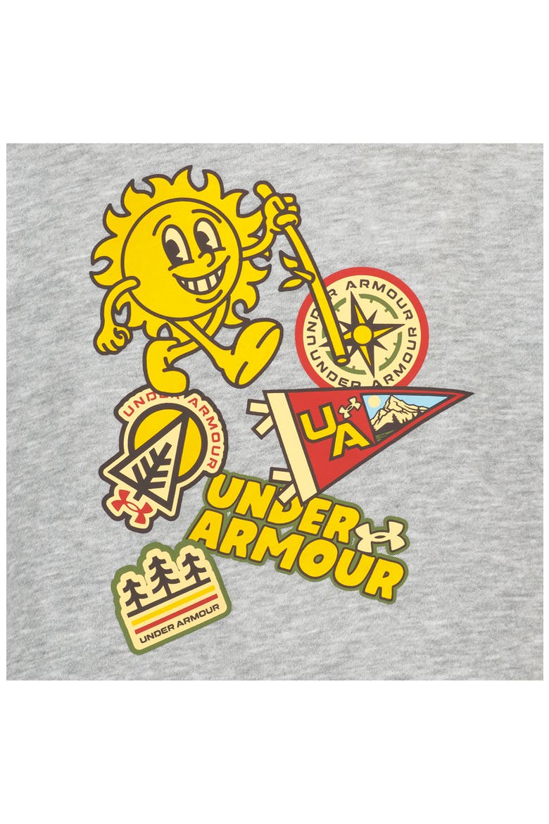 Kids' Camp Patches Graphic Hoodie, Alternate, color, MOD GRAY