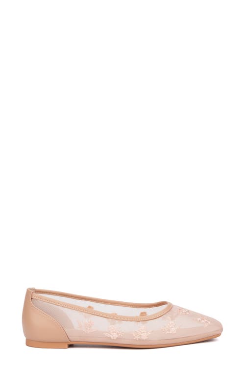 New York And Company Elisabette Mesh Flat In Beige