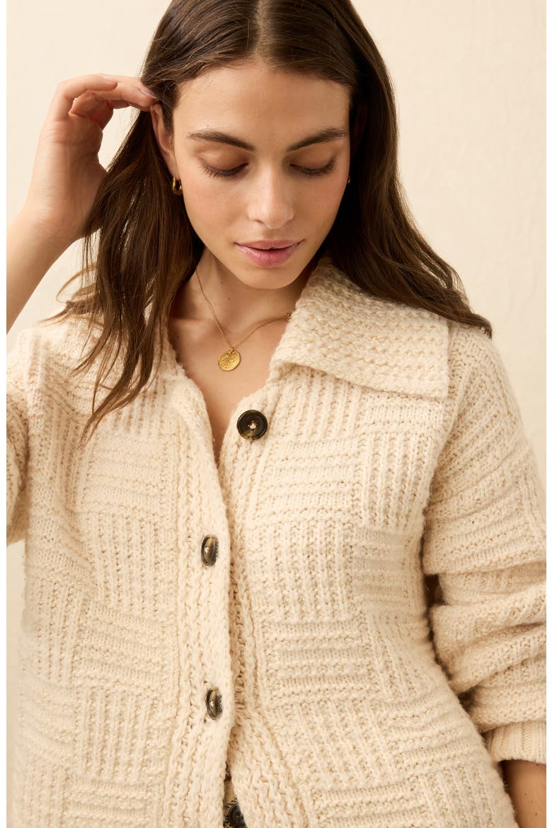 Heirloom Organic Cotton Blend Cardigan, Alternate, color, CREAM