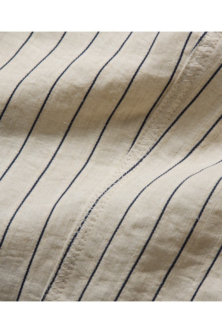 Alex Relaxed Fit Striped Linen Trousers, Alternate, color, LATTE/NIGHT IRIS