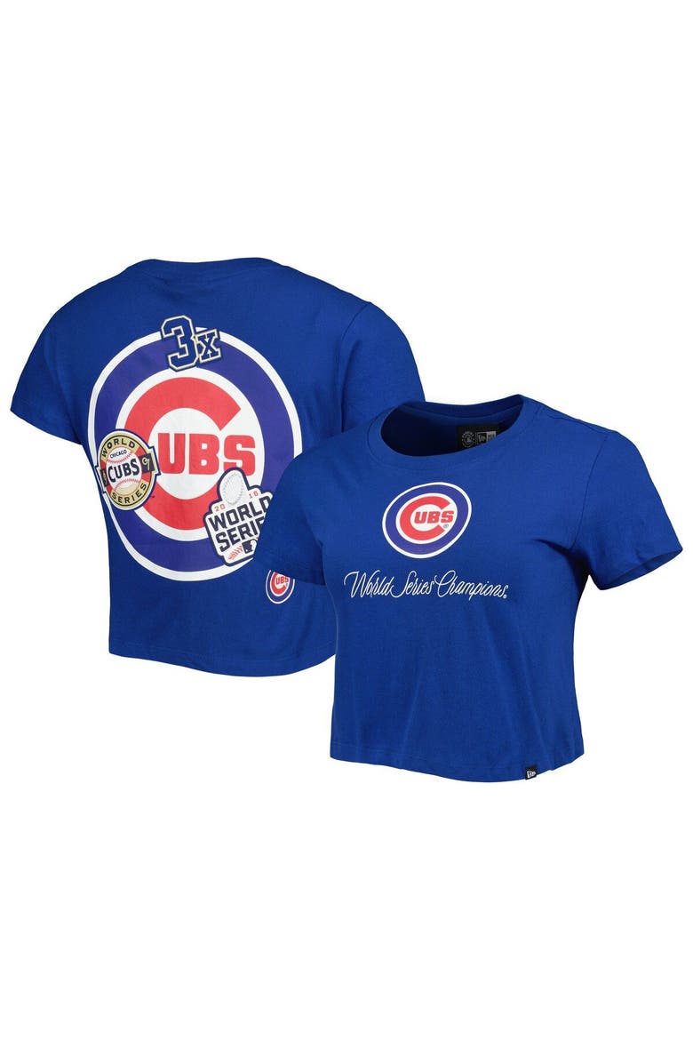 Women's New Era Blue Chicago Cubs Historic Champs T-Shirt, Main, color, Blue