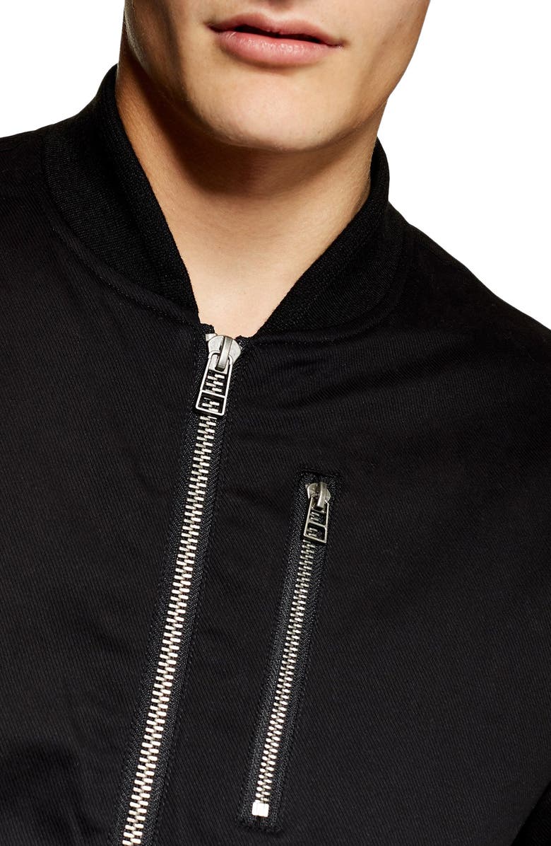 Topman Classic Fit Bomber Jacket, Alternate, color, 
