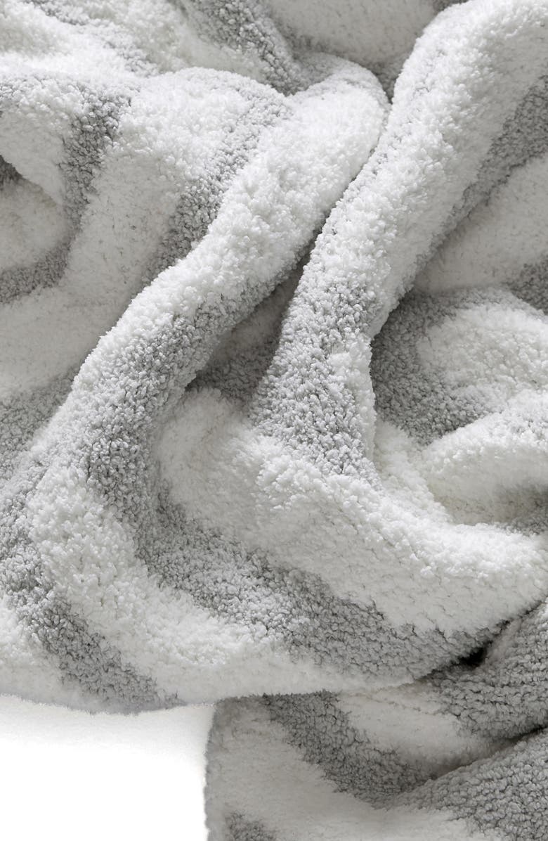 Sunday Citizen Chevron Throw Blanket, Alternate, color, Cloud Grey - Off White