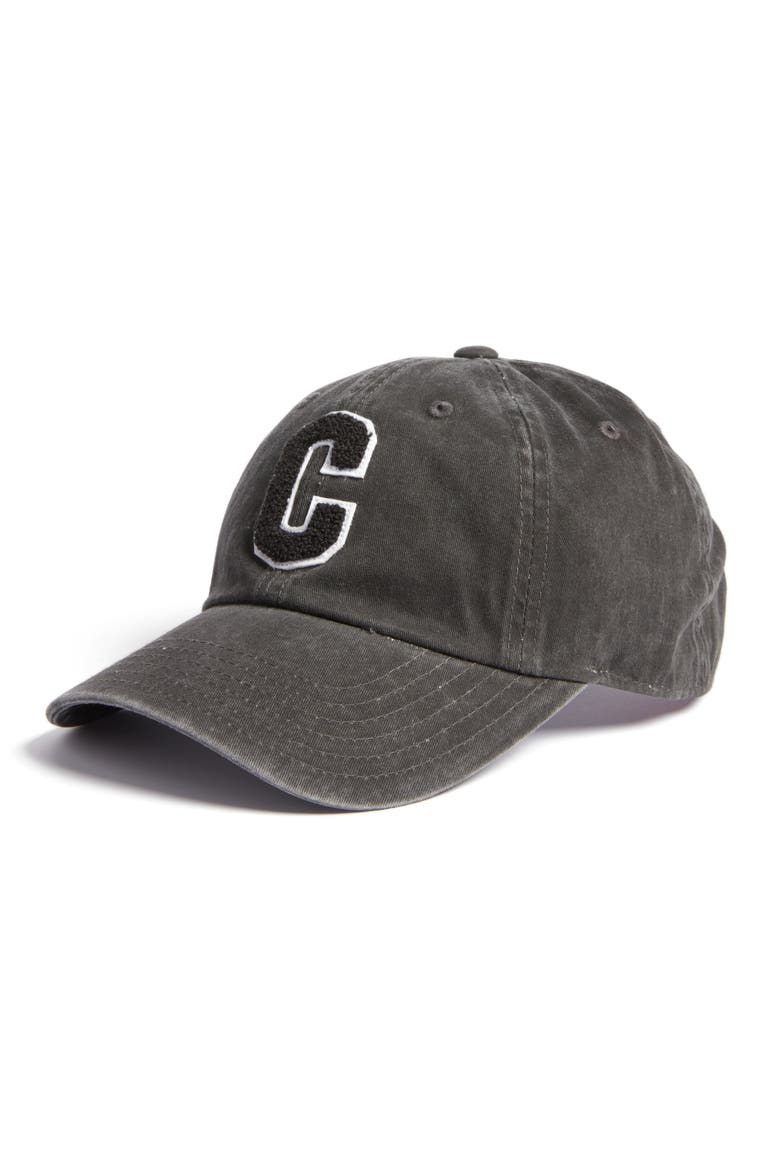 Initial Baseball Cap, Main, color, BLACK C