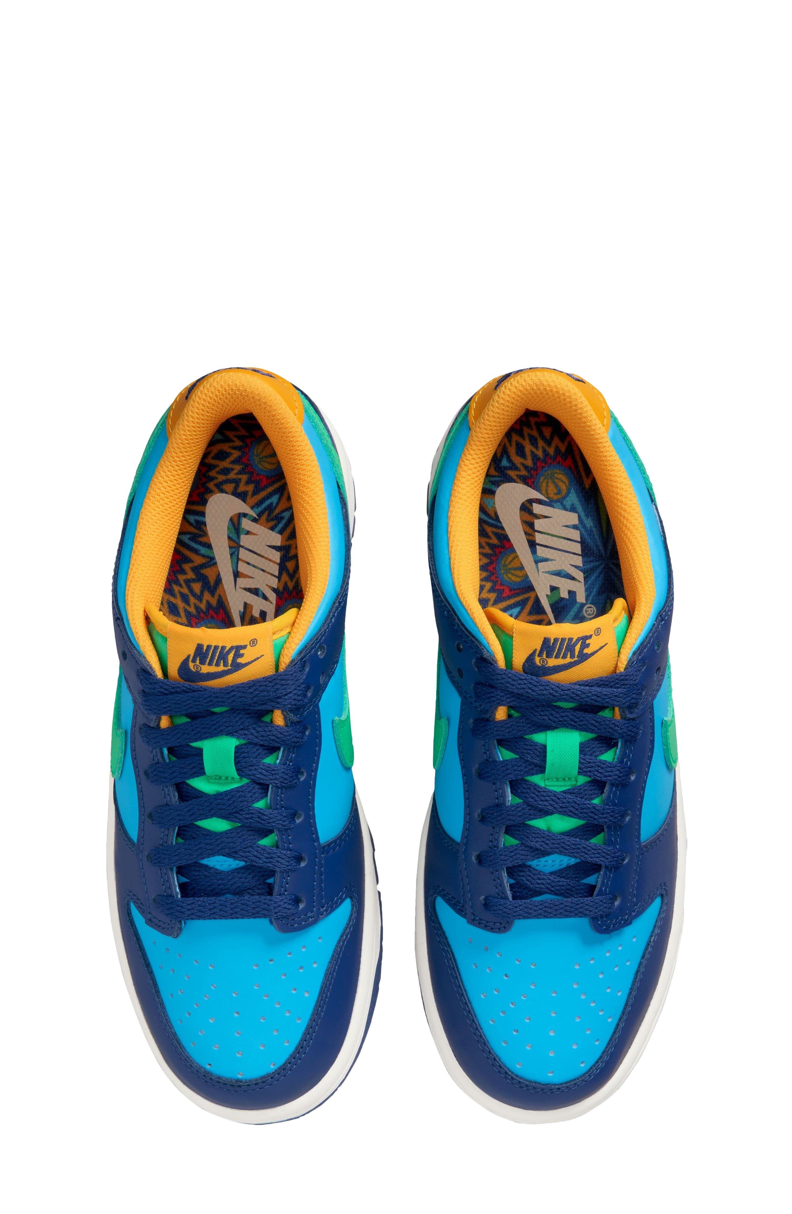 Nike Dunk Low Sneaker, Alternate, color, Blue/ Electric Algae/ Royal